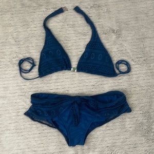 Ralph Lauren blue lace bikini